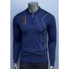 Джемпер поло BILLIONAIRE синій SwiatBIL007