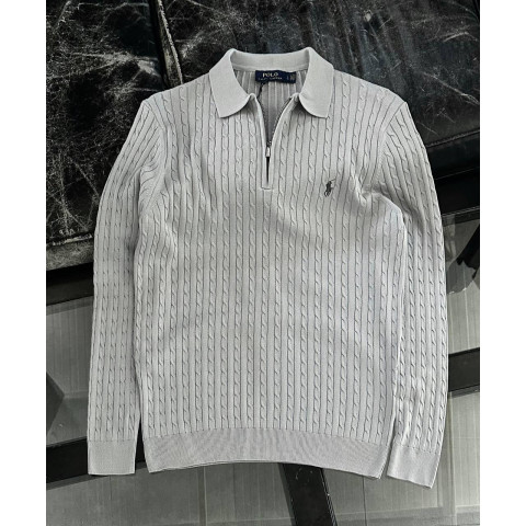 Джемпер поло POLO сірий SwiatPRL007