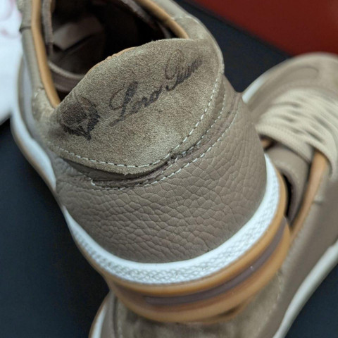 Кеди Loro Piana натуральна шкіра/замш БЕЖ SinLP003