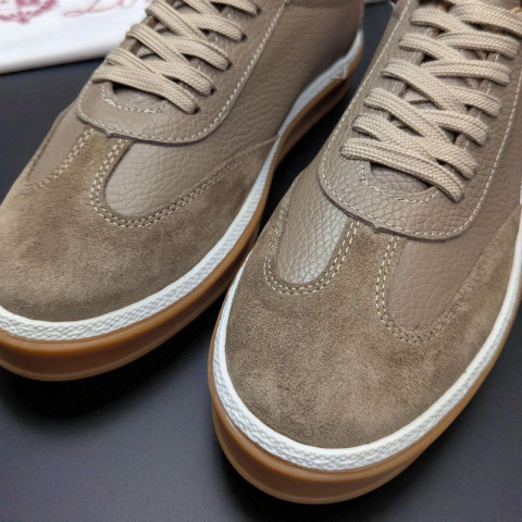 Кеди Loro Piana натуральна шкіра/замш БЕЖ SinLP003