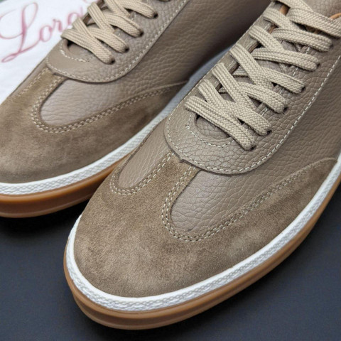 Кеди Loro Piana натуральна шкіра/замш БЕЖ SinLP003