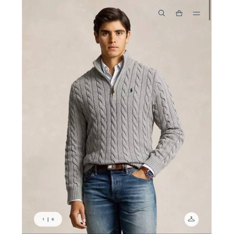 Кофта на стійку POLO сірий SwiatPRL009