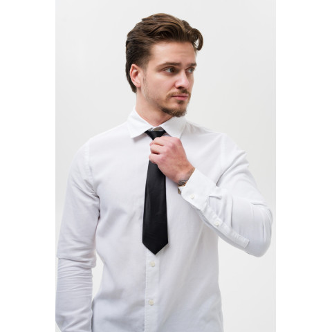 Чоловіча Вузька Укорочена Краватка На Резинці Without Vindzor Black