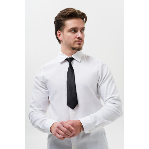 Чоловіча Вузька Укорочена Краватка На Резинці Without Vindzor Black