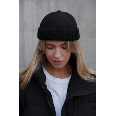 Жіноча Хутряна Кепка Докер Without Snake Black