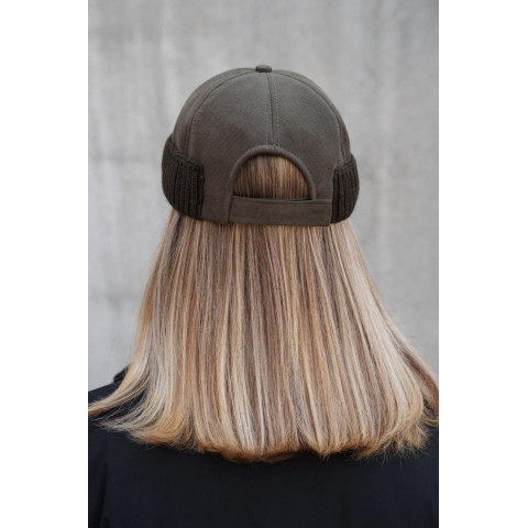 Жіноча Хутряна Кепка Докер Without Snake Khaki