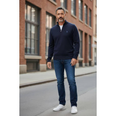 Джемпер на стійку трикотаж POLO синій SwiatPRL010