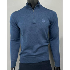 Джемпер на стійку трикотаж Loro Piana індіго SwiatLP023