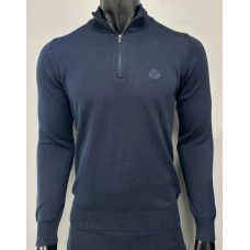 Джемпер на стійку трикотаж Loro Piana синій SwiatLP023