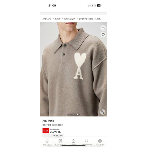 Кофта поло AMI чорний Swiatam005