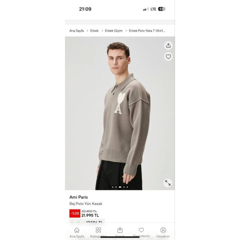 Кофта поло AMI чорний Swiatam005