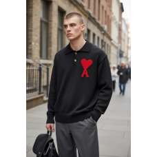 Кофта поло AMI чорний Swiatam005