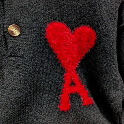 Кофта поло AMI чорний Swiatam005