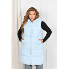 Подовжена жилетка, артикул 5507, блакитний