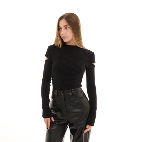 Лонгслів Pobedov Mira жіночий Чорний