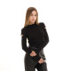 Лонгслів Pobedov Mira жіночий Чорний
