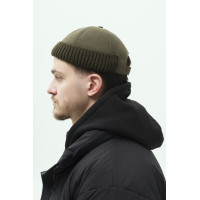 Мужская Меховая Кепка Докер Without Snake Khaki