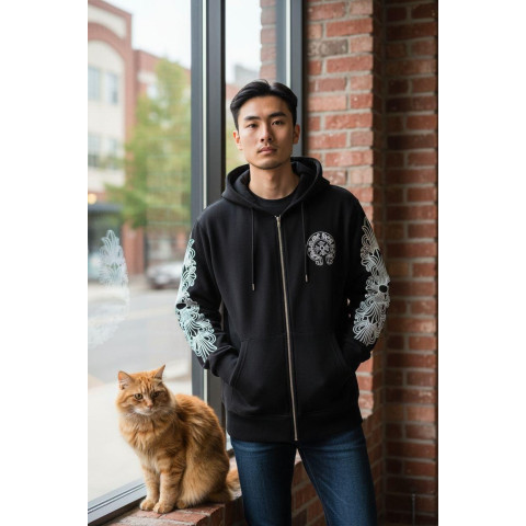 Зіп худі на флісі oversize CHROME HEARTS SwiatCH002