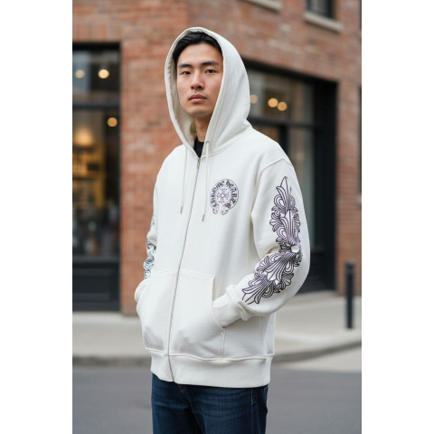 Зіп худі на флісі oversize CHROME HEARTS SwiatCH002
