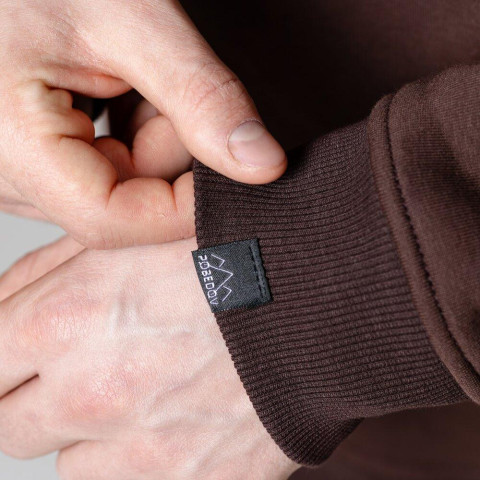 Джемпер Pobedov Dual з коміром Шоколадно-чорний