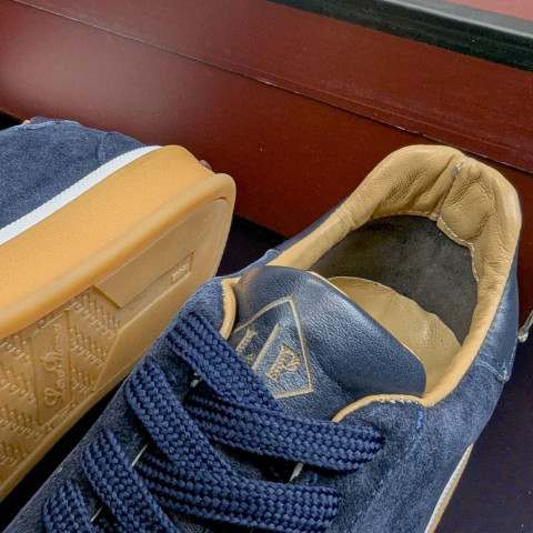 Кеди Loro Piana натуральна замша СИНІЙ Snik001