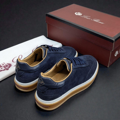 Кеди Loro Piana натуральна замша СИНІЙ Snik001