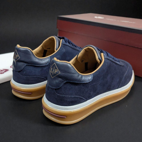 Кеди Loro Piana натуральна замша СИНІЙ Snik001