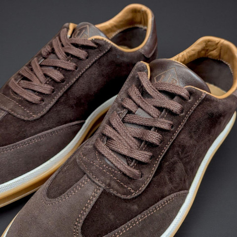 Кеди Loro Piana натуральна замша ШОКОЛАД Snik001