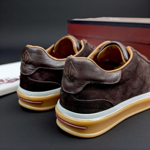 Кеди Loro Piana натуральна замша ШОКОЛАД Snik001