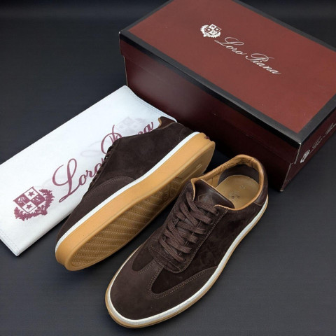 Кеди Loro Piana натуральна замша ШОКОЛАД Snik001