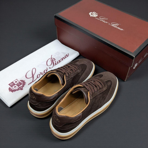 Кеди Loro Piana натуральна замша ШОКОЛАД Snik001