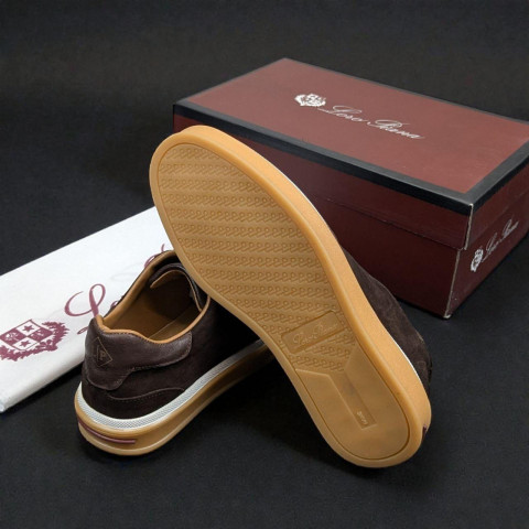 Кеди Loro Piana натуральна замша ШОКОЛАД Snik001