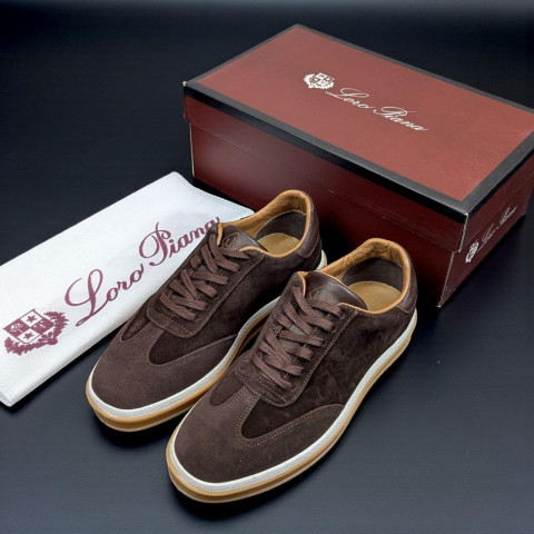 Кеди Loro Piana натуральна замша ШОКОЛАД Snik001