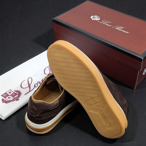 Кеди Loro Piana натуральна замша ШОКОЛАД Snik001