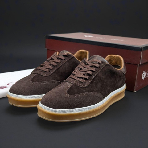 Кеди Loro Piana натуральна замша ШОКОЛАД Snik001