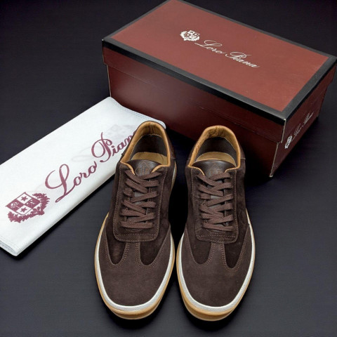 Кеди Loro Piana натуральна замша ШОКОЛАД Snik001