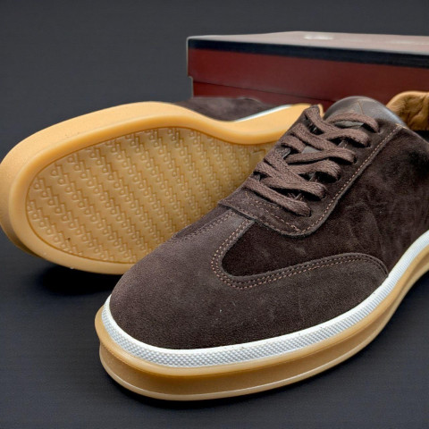 Кеди Loro Piana натуральна замша ШОКОЛАД Snik001