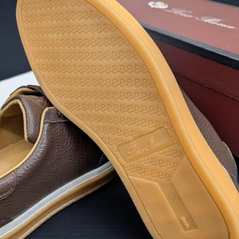 Кеди Loro Piana натуральна шкіра/замша ШОКОЛАД Snik002