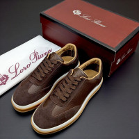 Кеди Loro Piana натуральна шкіра/замша ШОКОЛАД Snik002