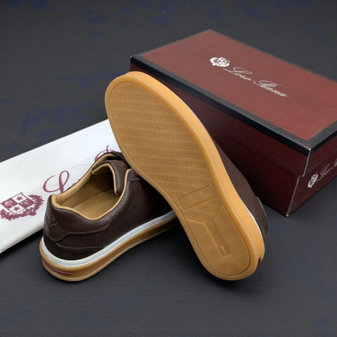 Кеди Loro Piana натуральна шкіра/замша ШОКОЛАД Snik002