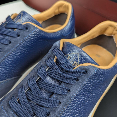 Кеди Loro Piana натуральна шкіра/замша СИНІЙ Snik002