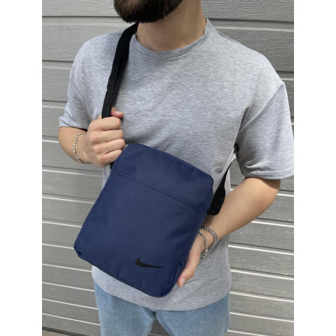 Барсетка Nike синя (чорн. лого)