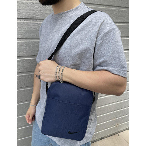 Барсетка Nike синя (чорн. лого)