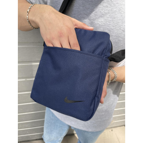 Барсетка Nike синя (чорн. лого)