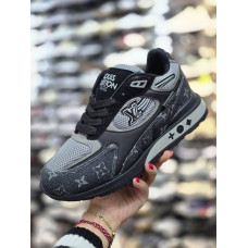 Кросовки снікерси LOUIS VUITTON чорно-сірі Snik004