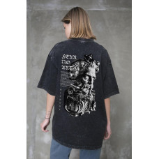 Жіноча Виварена Оверсайз Футболка Without Washed З Принтом Greek Black