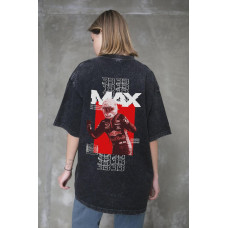 Жіноча Виварена Оверсайз Футболка Without Washed З Принтом Max Black