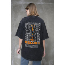 Жіноча Виварена Оверсайз Футболка Without Washed З Принтом Mclaren Black