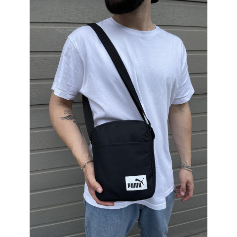 Барсетка чорна Puma з білим лого