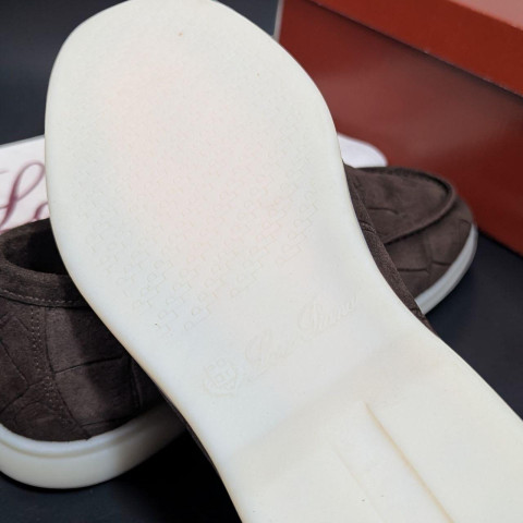 Лофери Loro Piana РЕПТИЛІЯ натуральна замш ШОКОЛАД Lof001